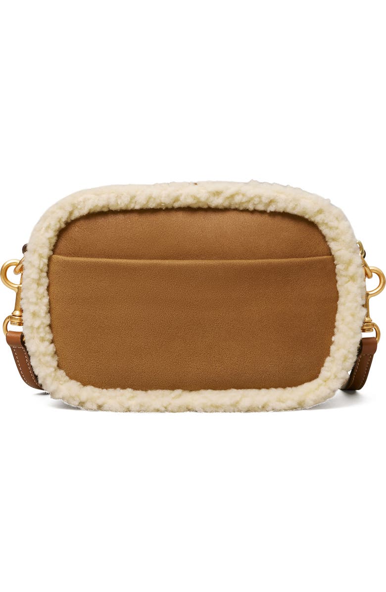 Tory Burch Perry Bombe Genuine Shearling Crossbody Bag, Alternate, color,