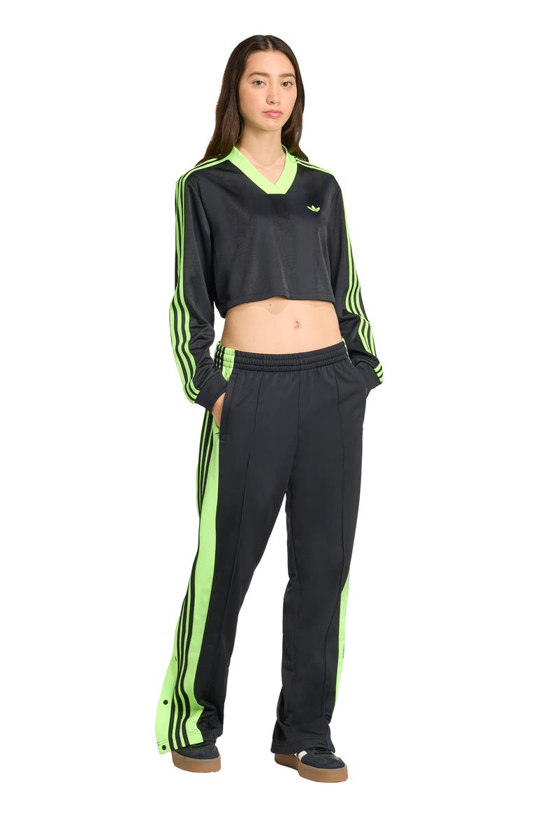 Adicolor Soccer Crop Jersey, Alternate, color, BLACK/ SIGNAL GREEN