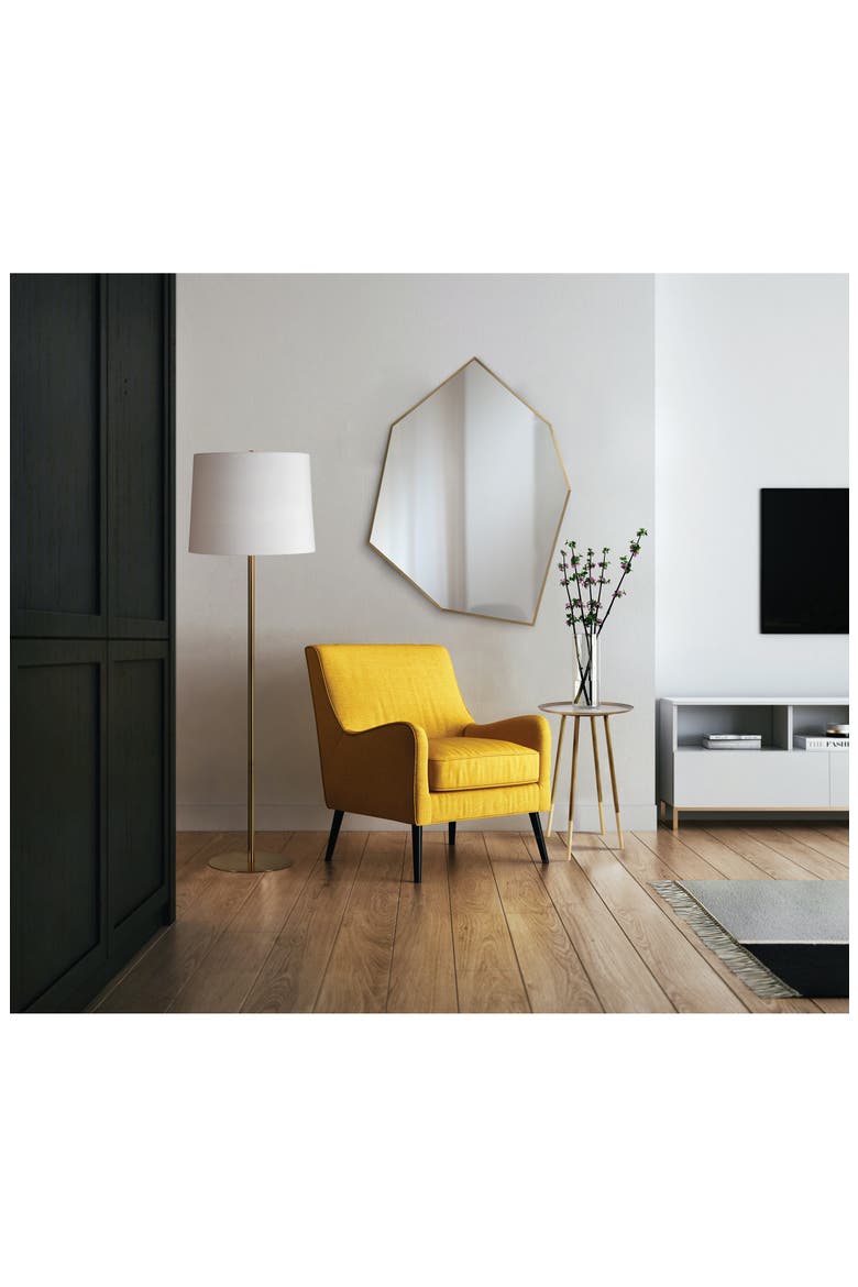 Radison 60-Inch Floor Lamp, Alternate, color, GOLD/ WHITE