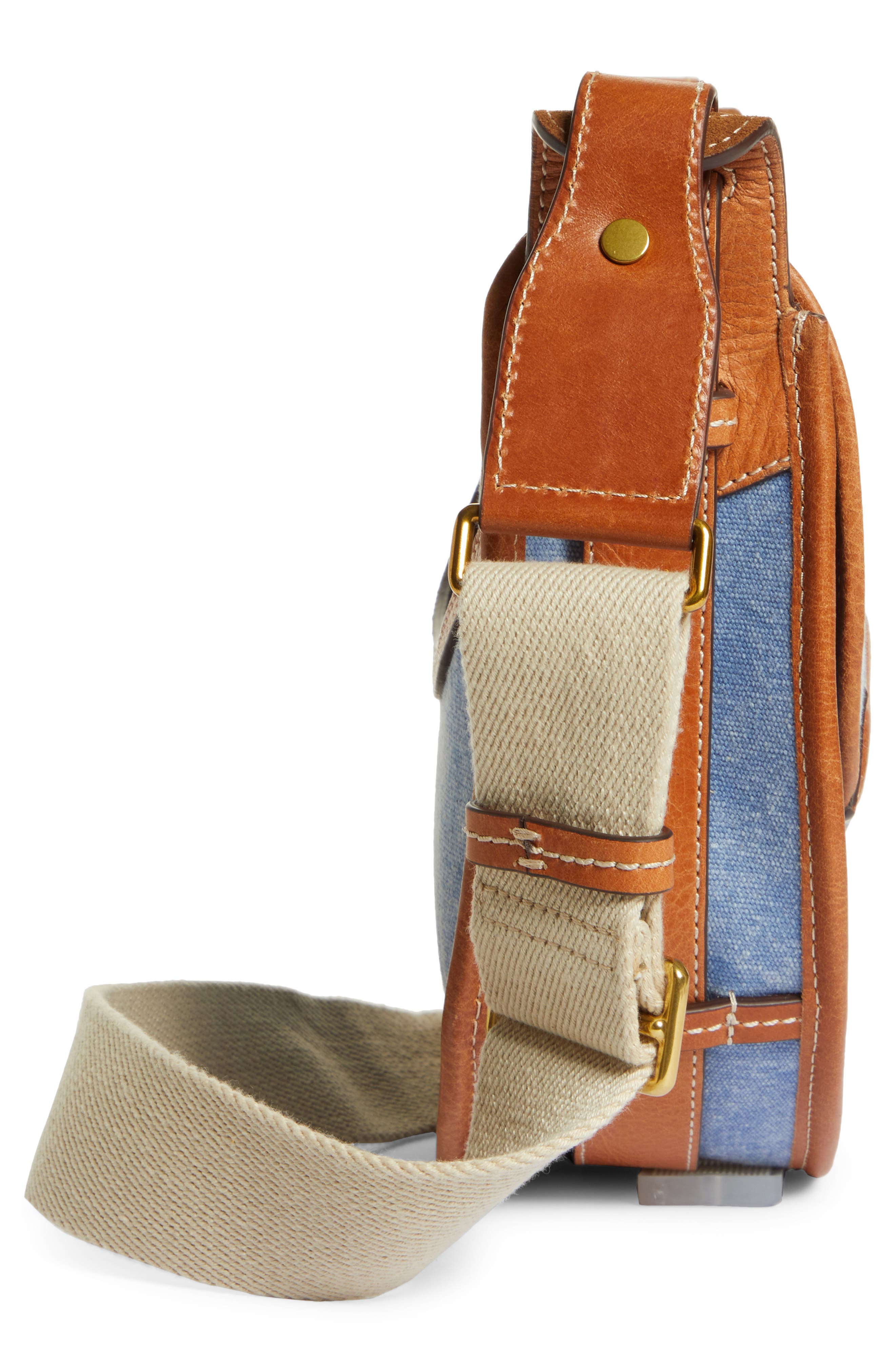 Isabel Marant Botsy Denim Shoulder Bag, Alternate, color, 
