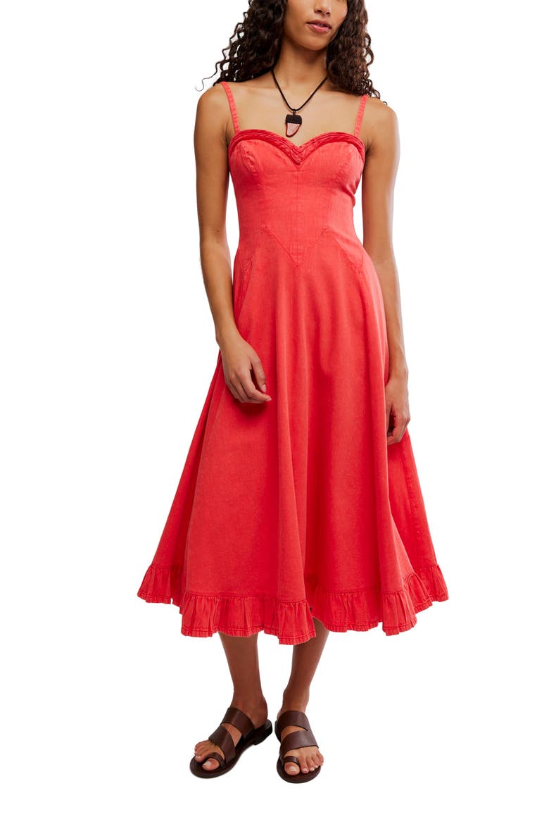 Another Season Midi Dress, Main, color, SOUR SWEET