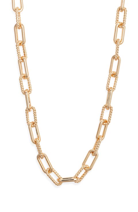 Textured Chain Link Necklace