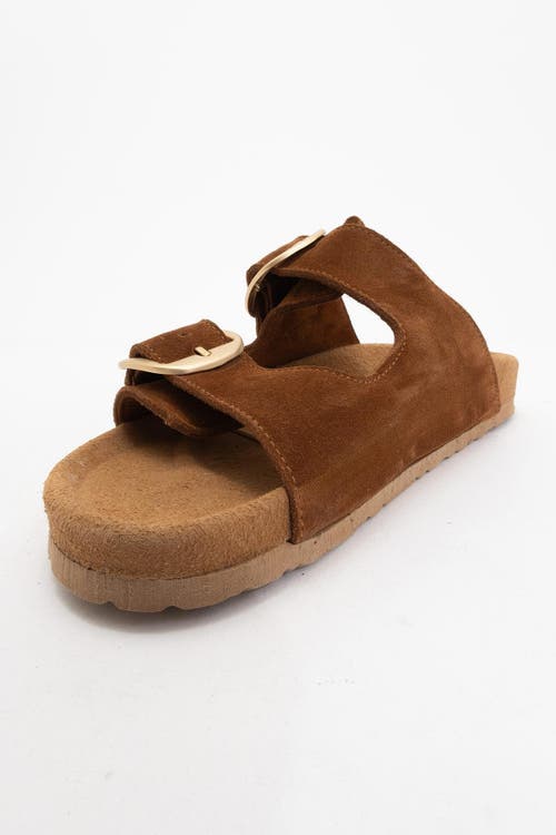 FOREVER & ALWAYS SHOES FOREVER & ALWAYS SHOES OVESTA SOFT FOOTBED LEATHER SLIDE SANDAL