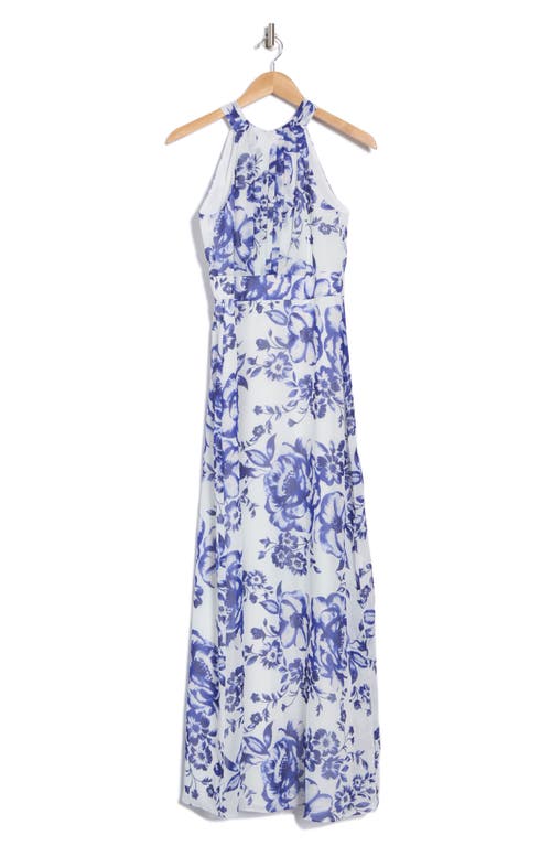 ELIZA J ELIZA J FLORAL HALTER MAXI DRESS