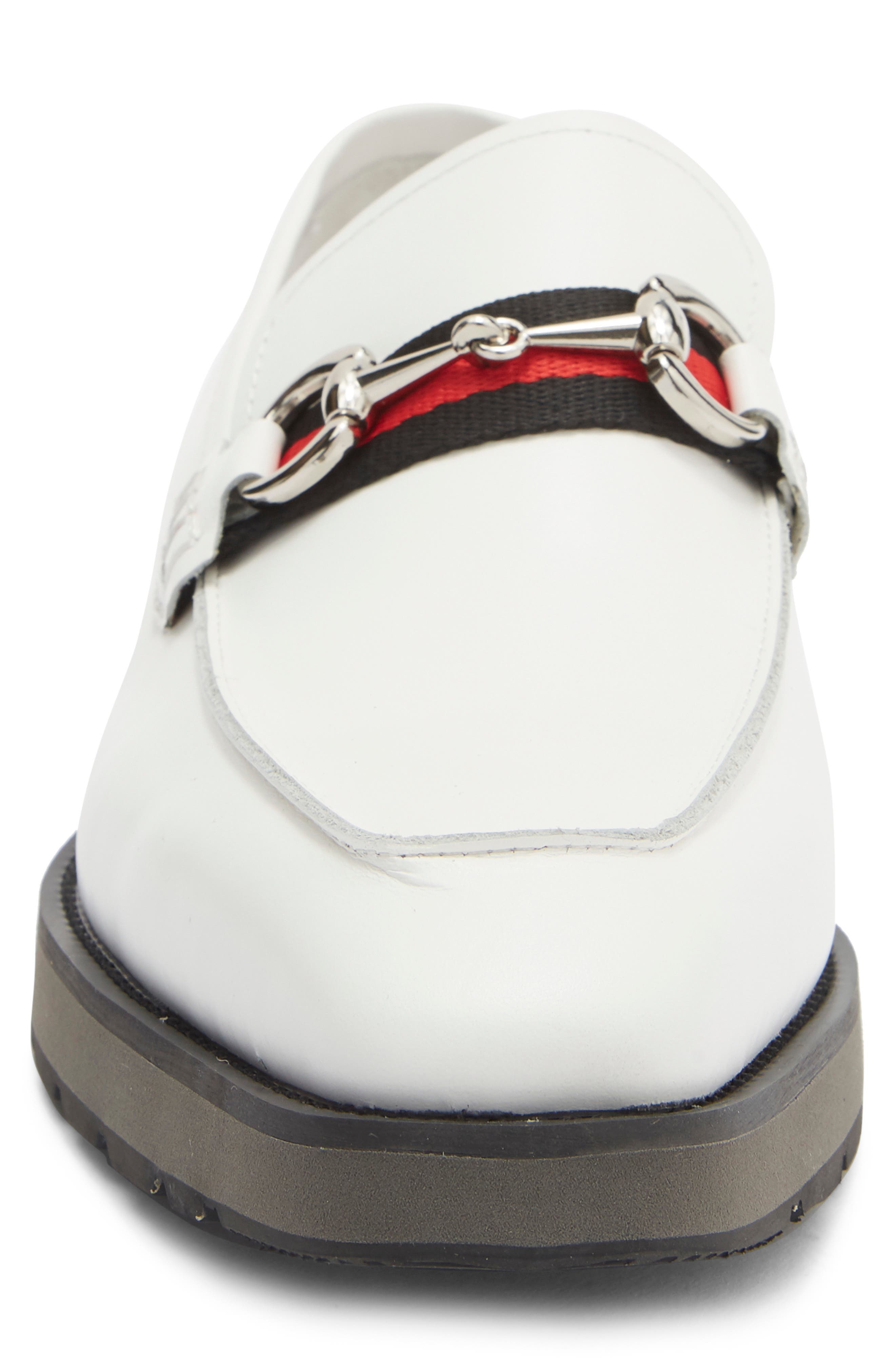 Dominica Hybrid Bit Loafer, Alternate, color, WHITE
