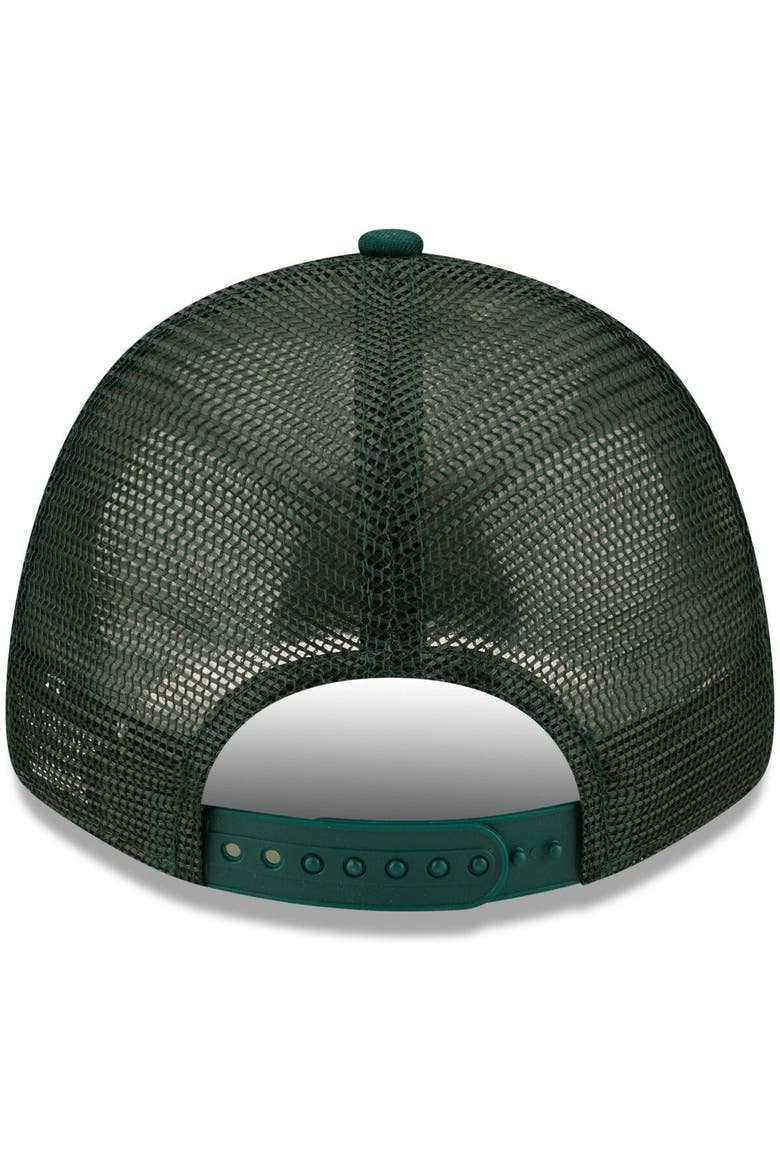 Women's New Era Green Michigan State Spartans 9FORTY Logo Spark Trucker Snapback Hat, Alternate, color, Green