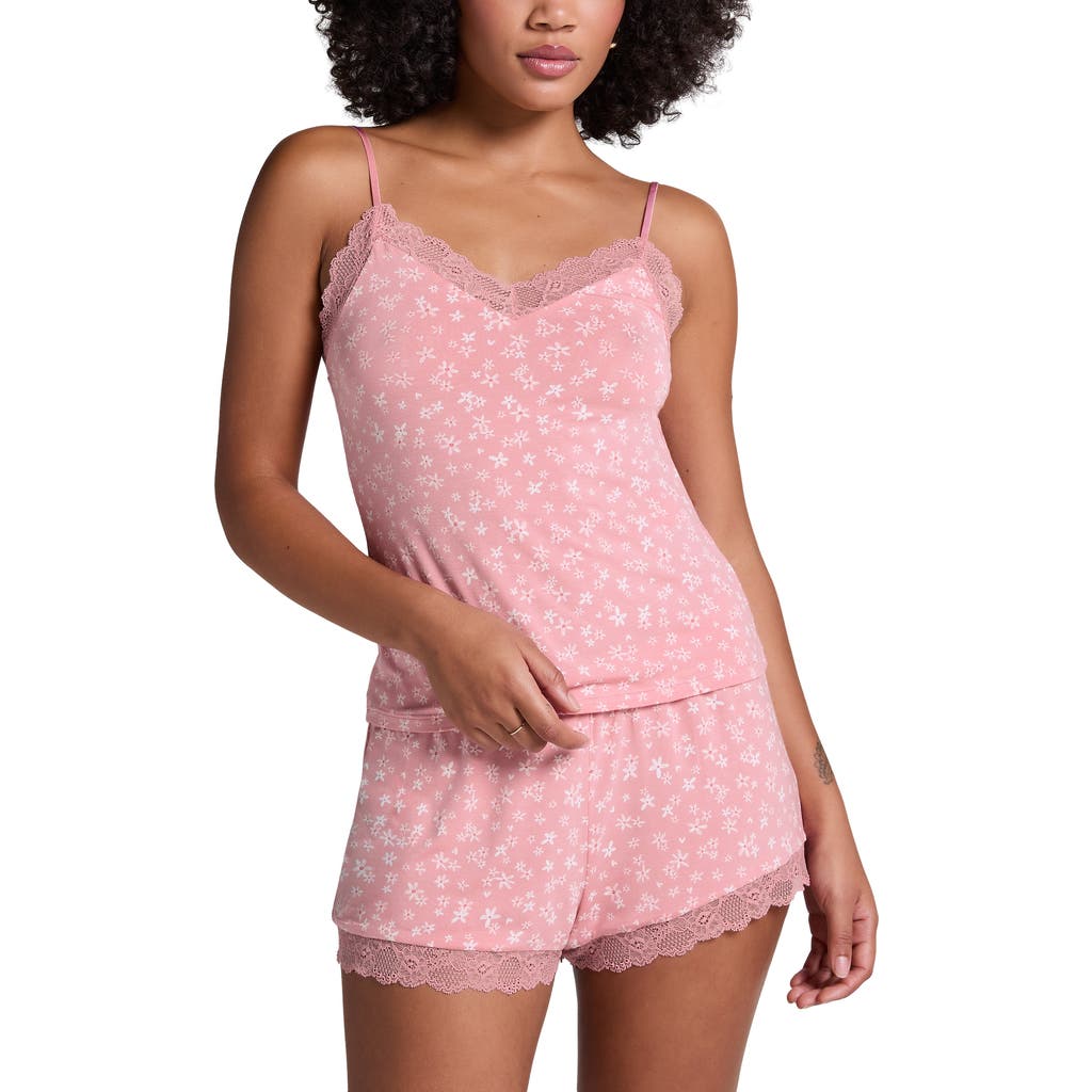 Hunkemoller Hunkemöller Lace Jersey Pyjama Set In Pink