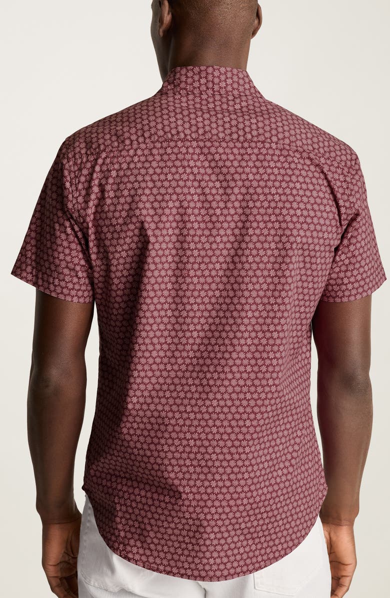 Bonobos Riviera Point Slim Fit Floral Short Sleeve Cotton Button-Up Shirt, Alternate, color, Daisy Dazey