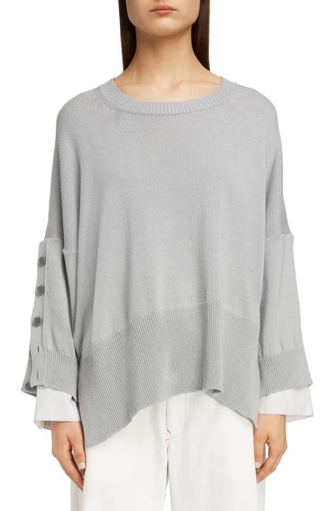 Button Sleeve Sweater