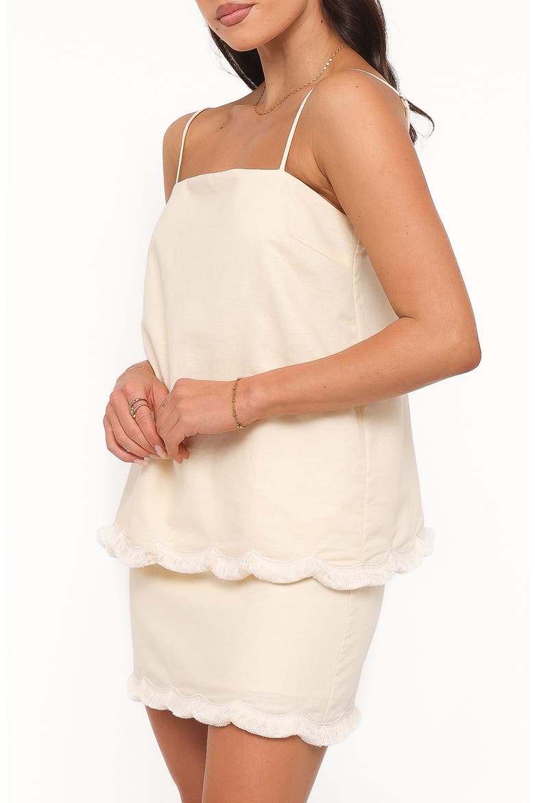 Venate Scalloped Skirt Set, Alternate, color, YELLOW