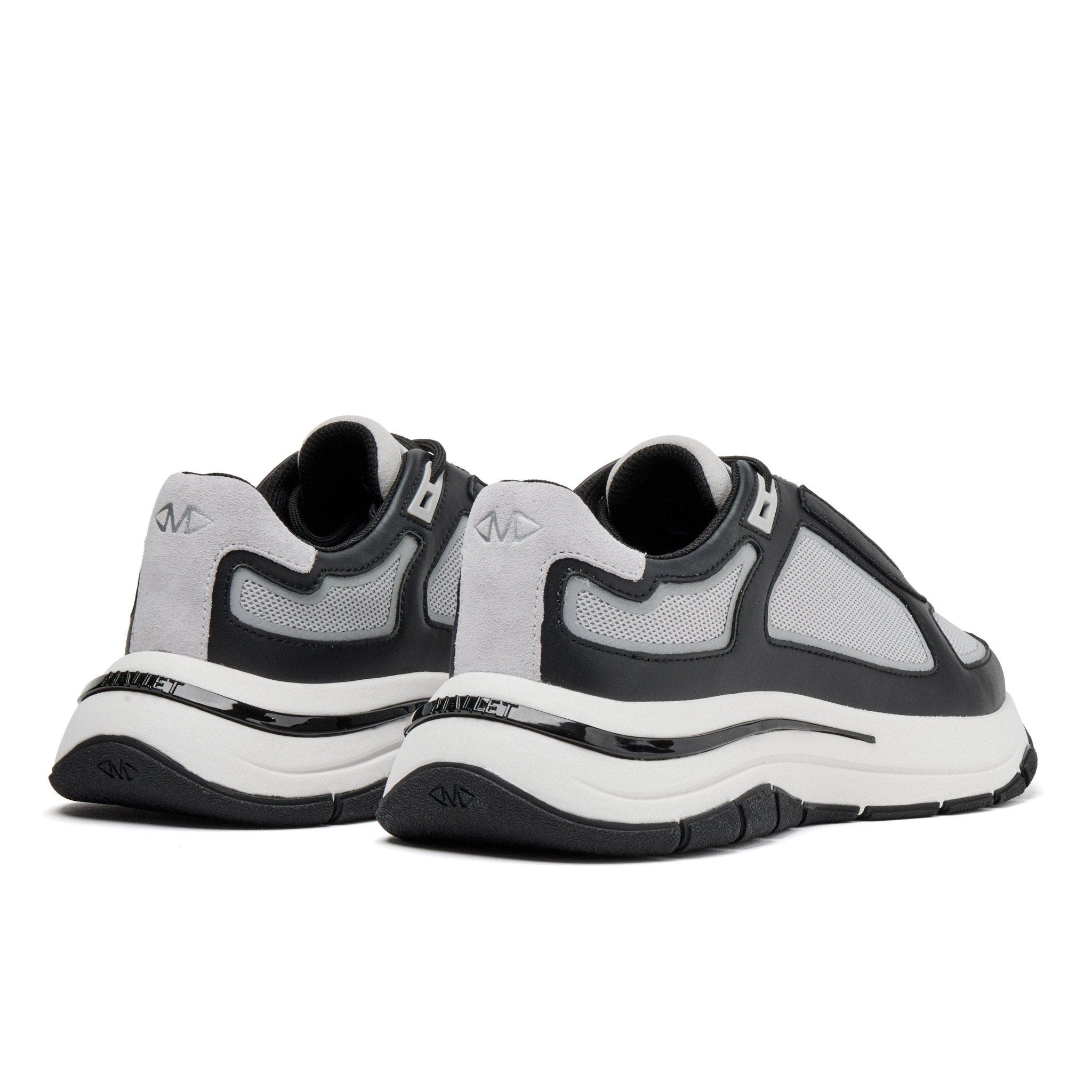 Alton Leather And Mesh Trainers, Alternate, color, Grey / Black