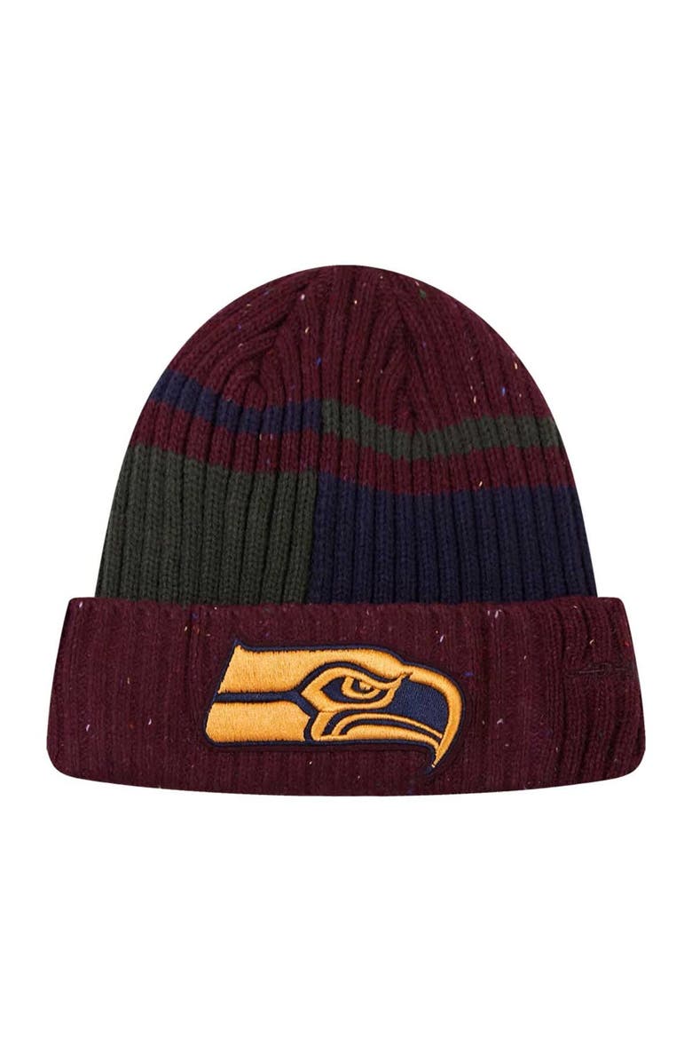 PRO STANDARD Men's Pro Standard Burgundy Seattle Seahawks Speckled Cuffed Knit Hat, Main, color, Burgundy