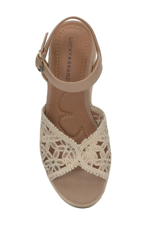 Shop Lucky Brand Coyna Espadrille Ankle Strap Platform Wedge Sandal In Rhodonite