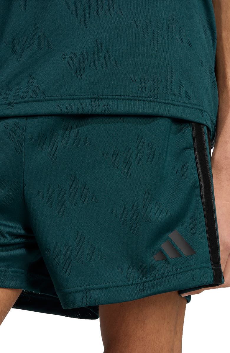 adidas Stadium Jacquard Shorts, Alternate, color, Aurora Ivy/ Black