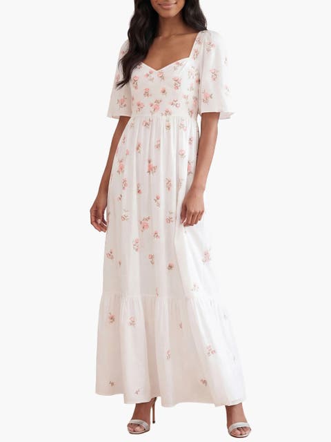 Flora Ditsy Cotton Ankle Gown