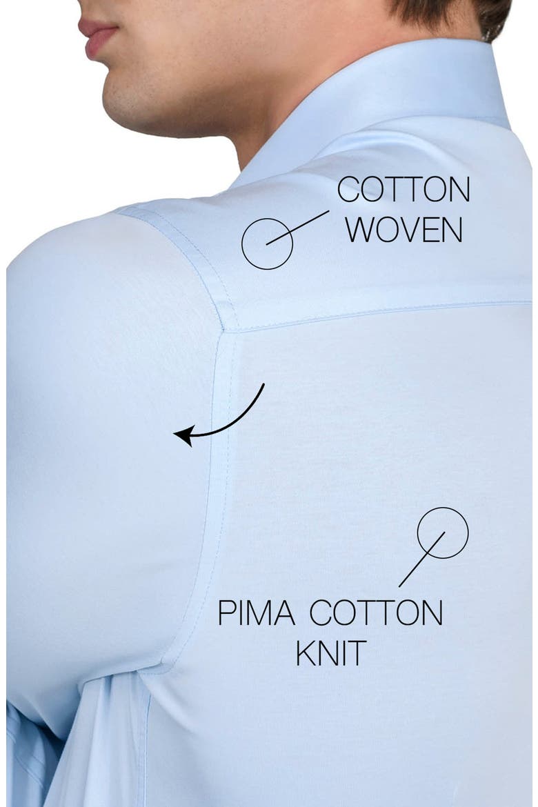 Slim Fit Solid Reworked Dress Shirt, Alternate, color, LIGHT BLUE