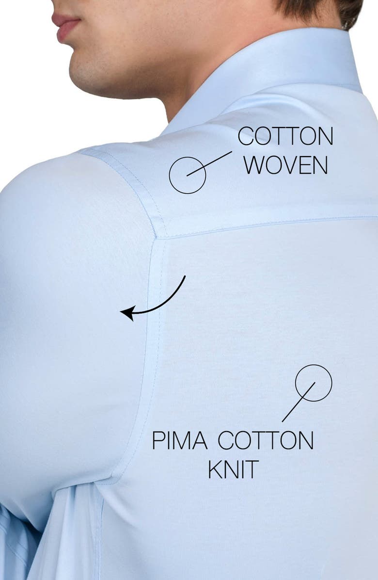 W.R.K Slim Fit Solid Reworked Dress Shirt, Alternate, color, Light Blue