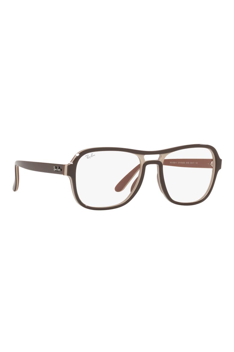 RX4356V 55mm Square Optical Glasses, Alternate, color, BROWN