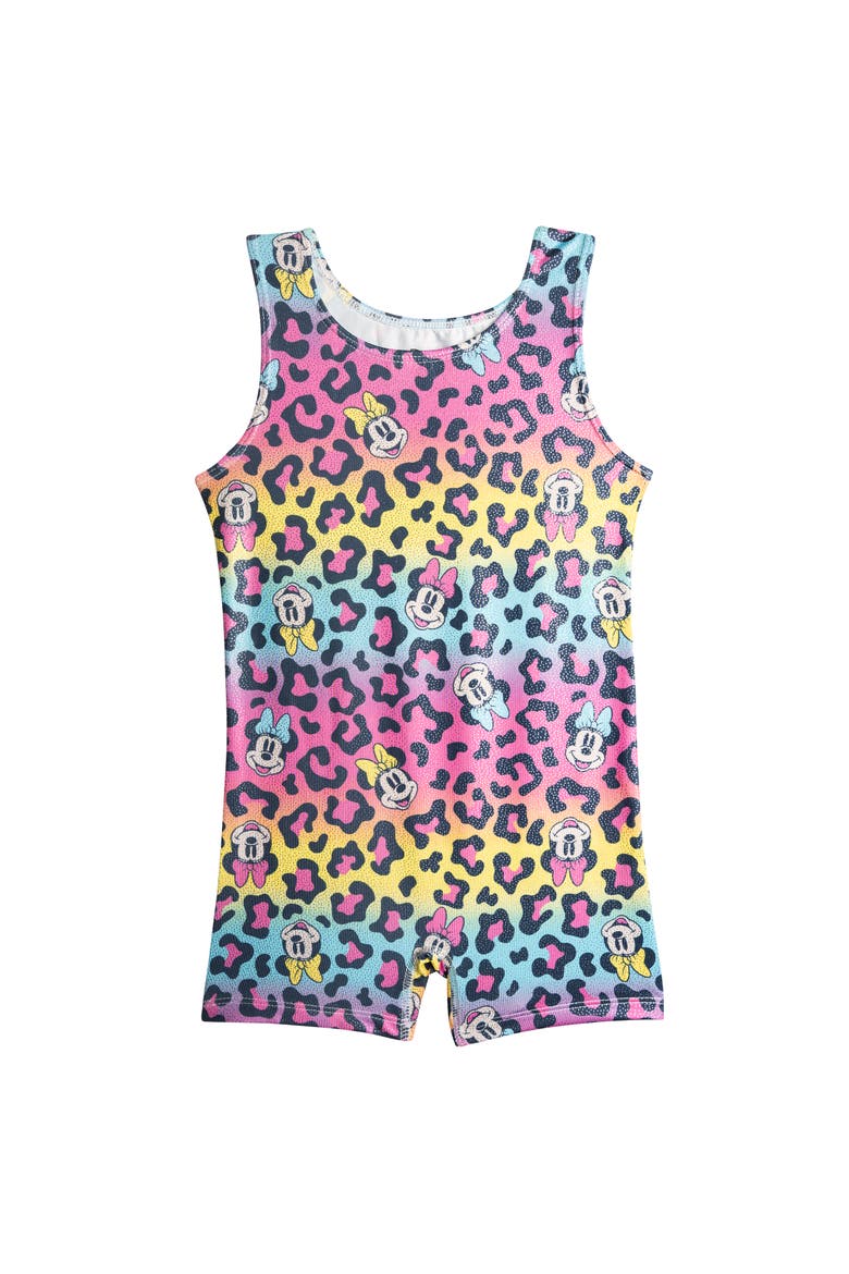 Minnie Mouse Sleeveless Gymnastics One Piece Romper, Main, color, Rainbow Minnie Mouse