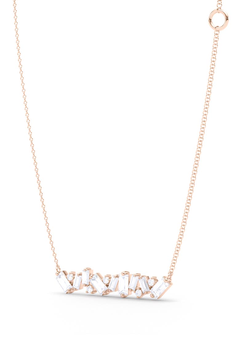 Baguette & Round Lab Created Diamond Pendant Necklace video