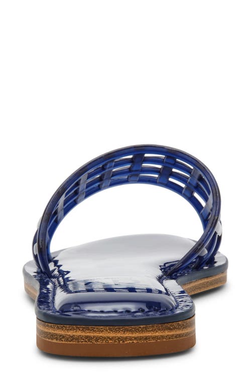 Dolce Vita Dv By Jinney Lattice Slide Sandal In Blue