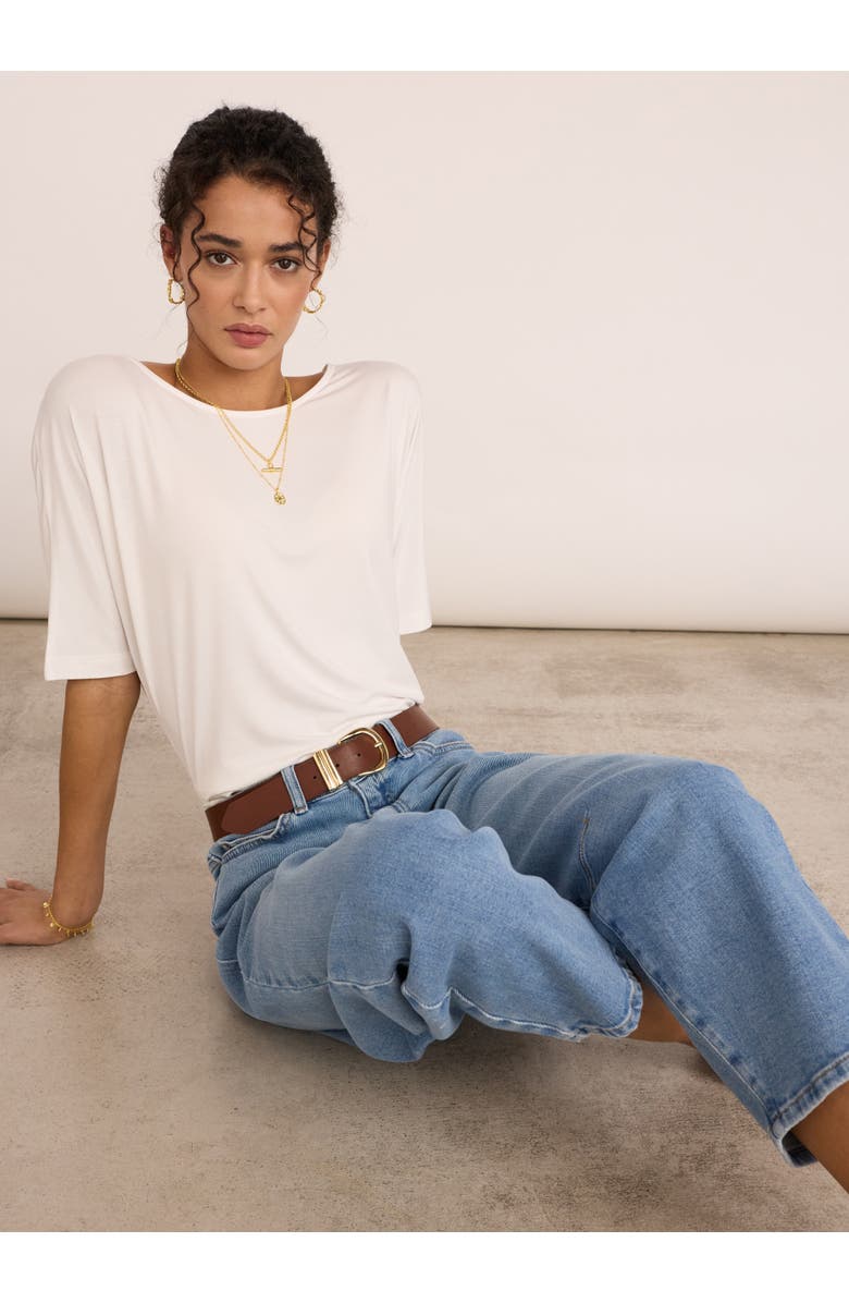 Baukjen Carrie Relaxed Boat Neck Tee, Alternate, color,