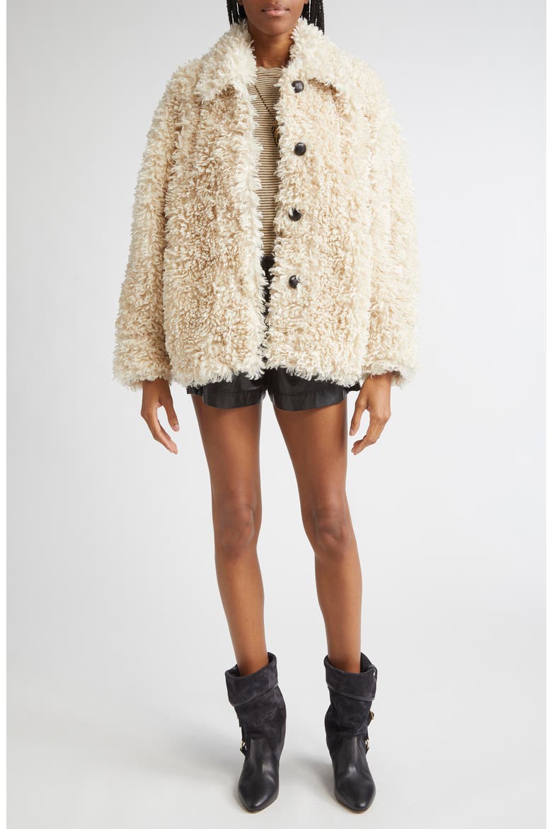 Tarvey Faux Shearling Jacket, Alternate, color, ECRU