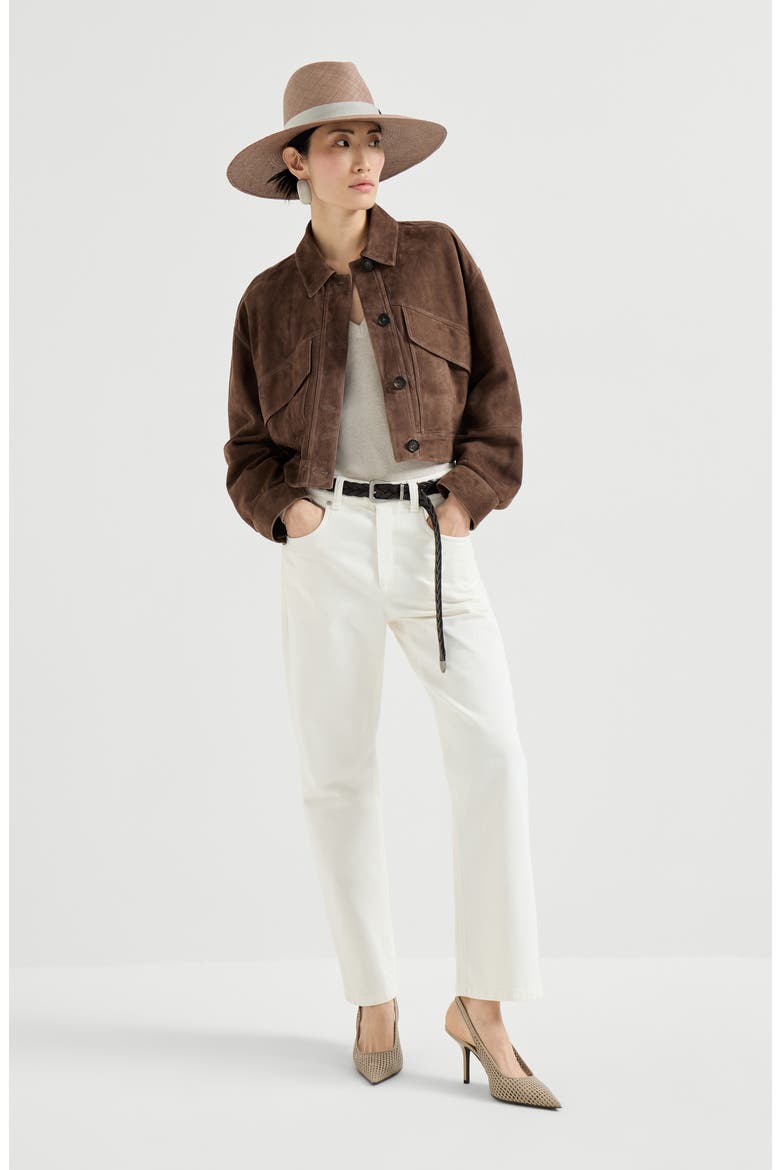 Cashmere sweater with monili, Alternate, color, Oyster