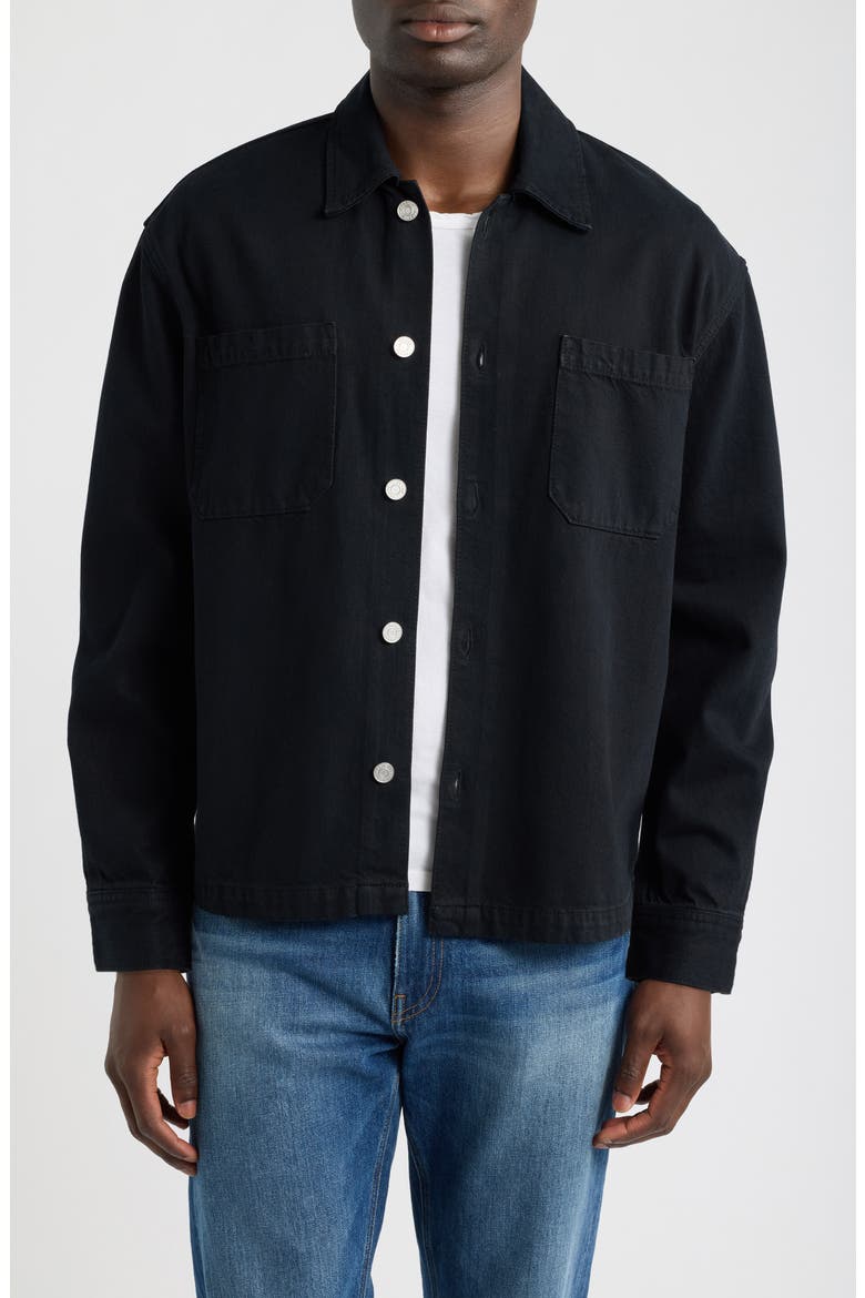 Cotton Blend Denim Shirt Jacket, Main, color, SHARP