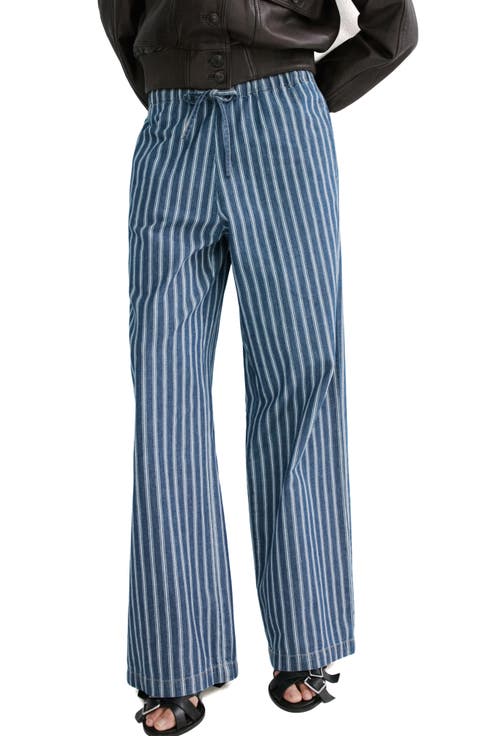 Drawstring Straight Leg Pants