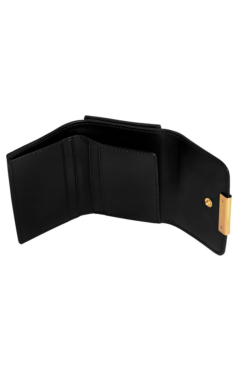 Rebecca Minkoff Insider Compact Leather Wallet, Alternate, color, Black