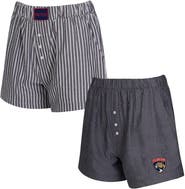 CONCEPTS SPORT Women's Concepts Sport  Charcoal Florida Panthers Two-Pack Boxer Shorts Set