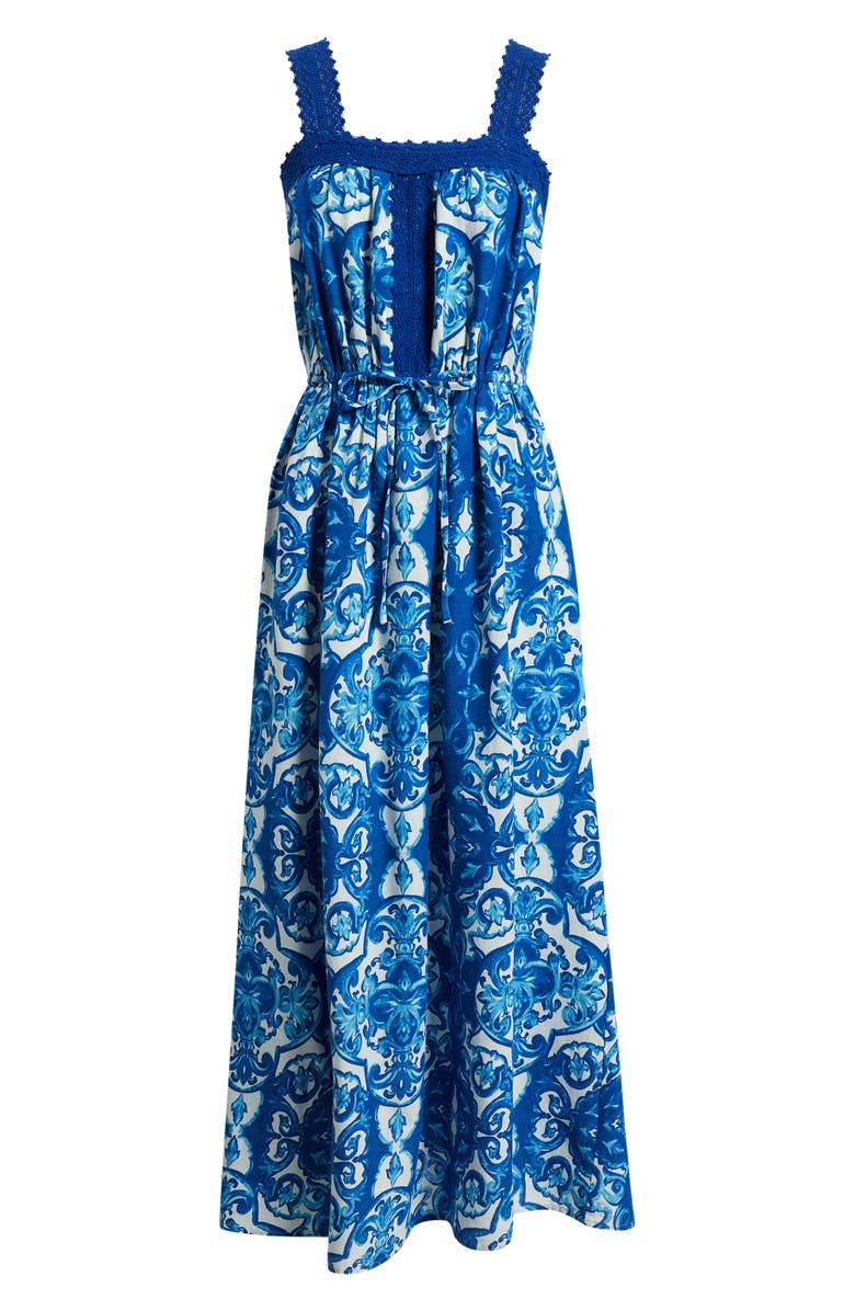 CITY BLUES Allover Print Sleeveless Maxi Dress, Alternate, color, Cobalt