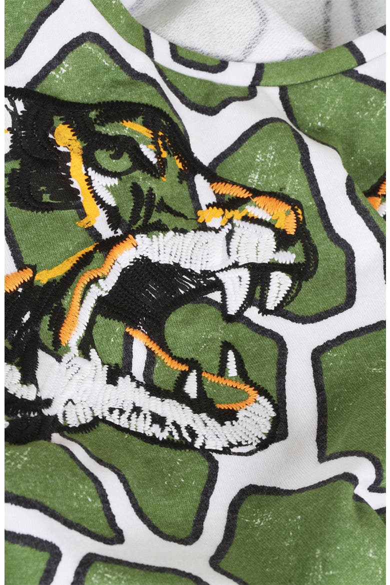 Embroidered Tiger Print Sweatshirt, Alternate, color, GREEN MULTI