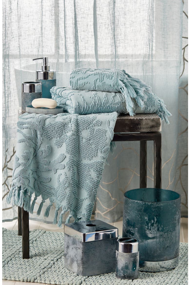 Ocean Reef Hand Towel, Alternate, color, SEAFOAM