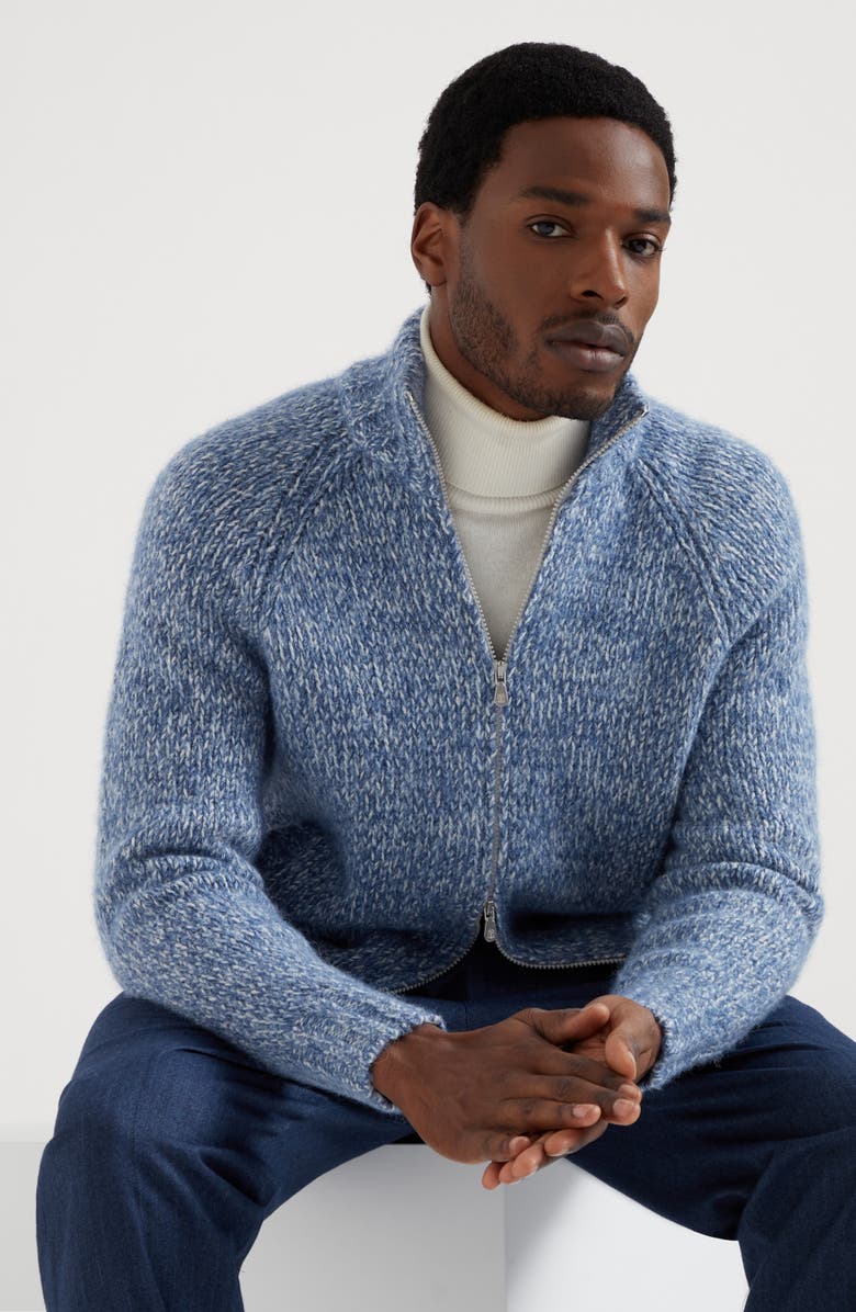 Brunello Cucinelli Chiné cardigan, Alternate, color, 