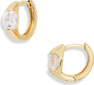 NORDSTROM RACK Cubic Zirconia Huggie Hoop Earrings