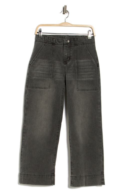 Sanctuary Ali Ankle Crop Wide Leg Jeans In Gray