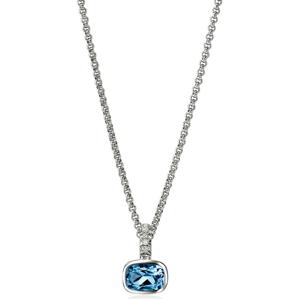 John Hardy Heishi Sterling Silver London Blue Topaz Pendant Necklace at Nordstrom, Size 18"