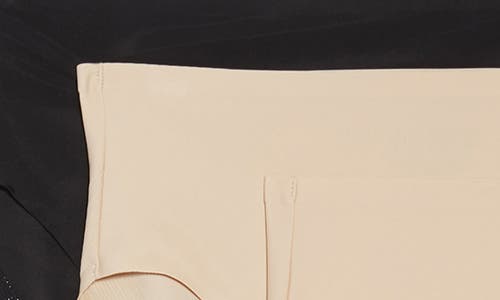 Tc 3-pack Matte Micro High Cut Panties In Warm Beige/warm Beige/black
