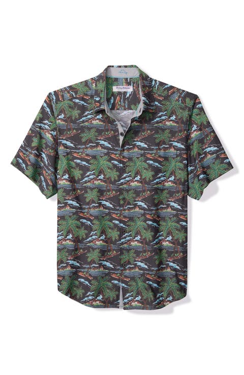 Coastal Ease Isle be There IslandZone® Short Sleeve Button-Up Shirt