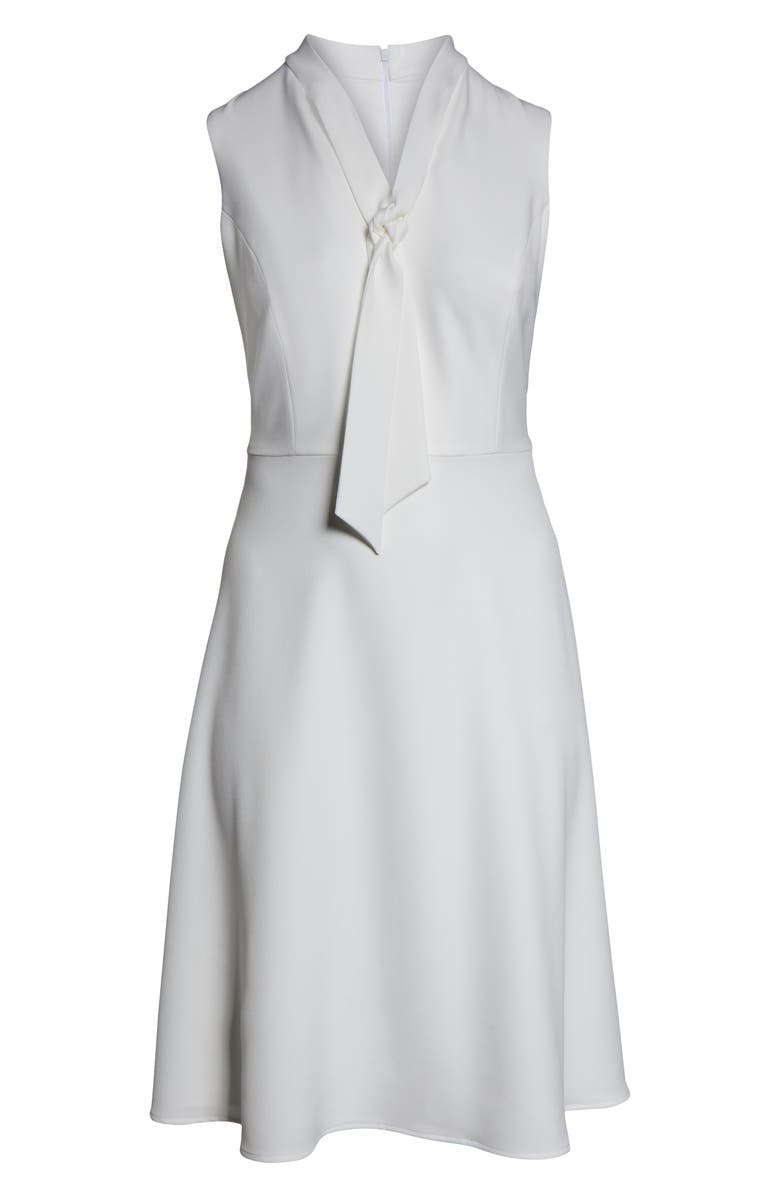 Maggy London Ruthie Tie Neck Crepe Dress, Alternate, color,