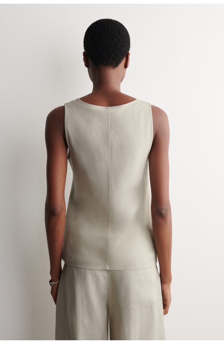 COS Linen Tank Top, Alternate, color, Beige