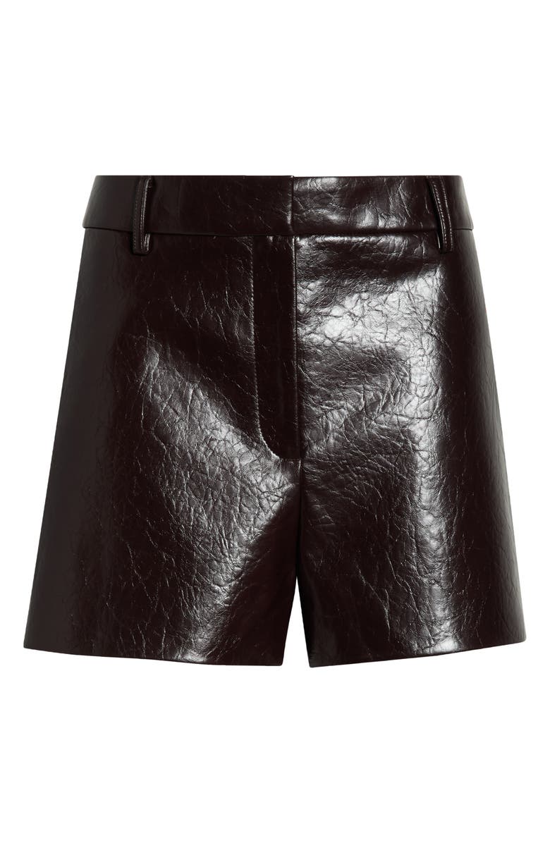 ASTR the Label Wynn High Waist Faux Leather Shorts, Alternate, color, Dark Brown