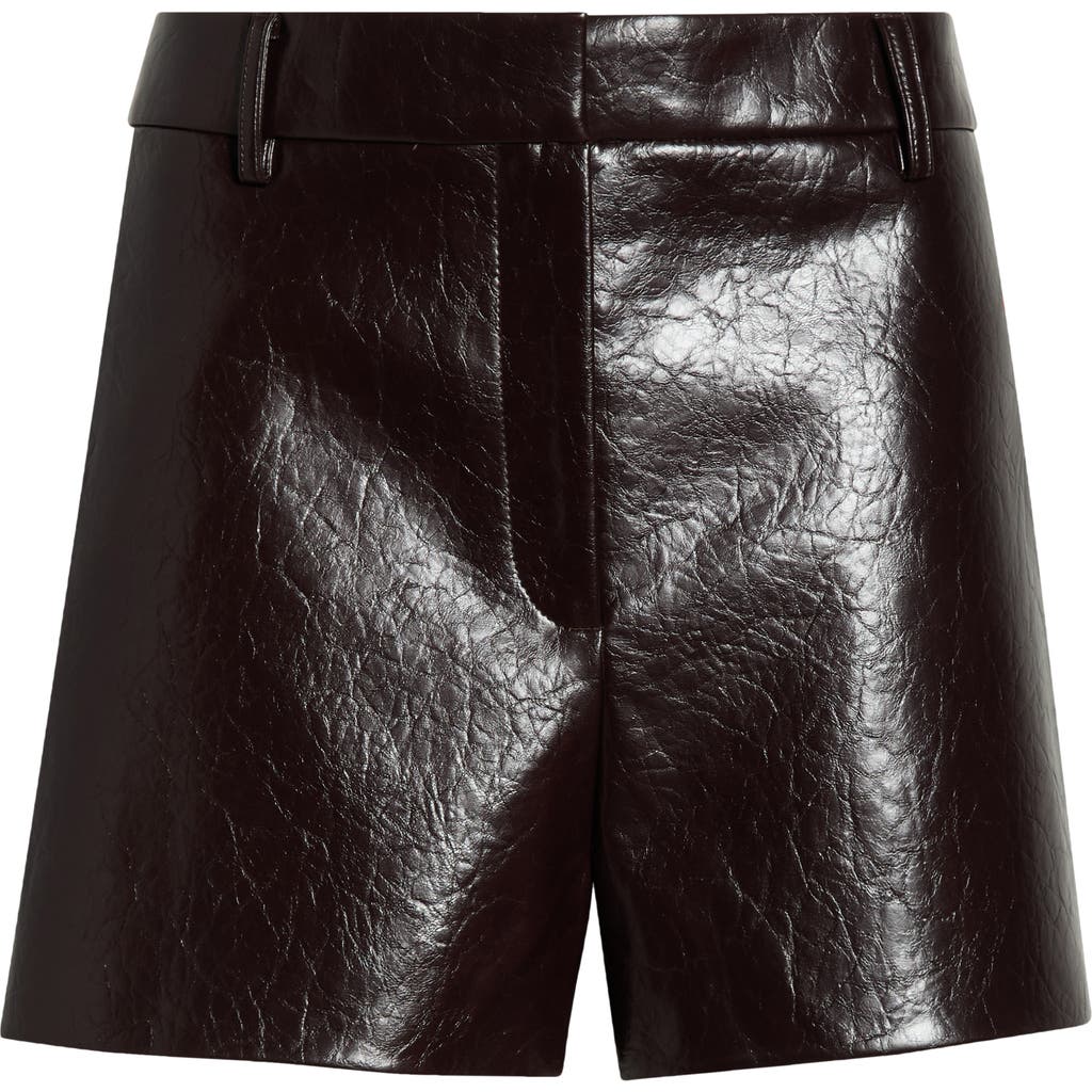 Astr The Label Wynn High Waist Faux Leather Shorts In Black