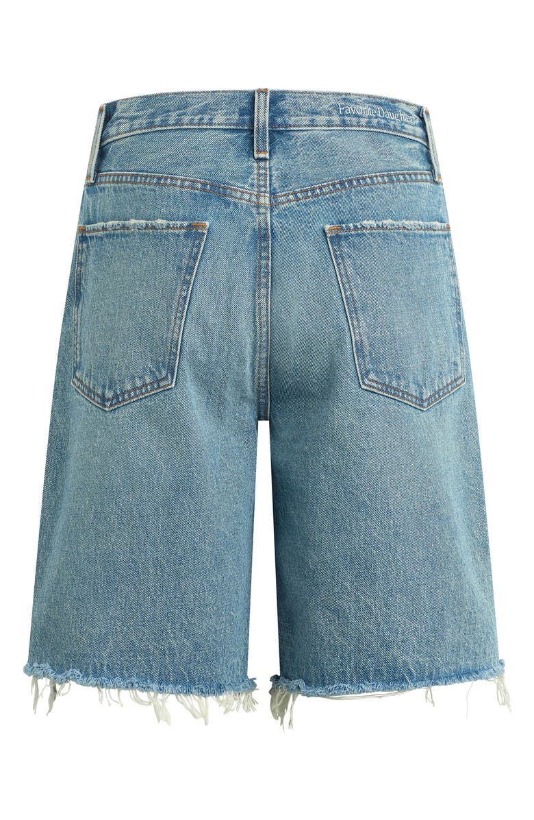 Favorite Daughter The Tommy Distressed High Waist Bermuda Shorts, Alternate, color, Dublin