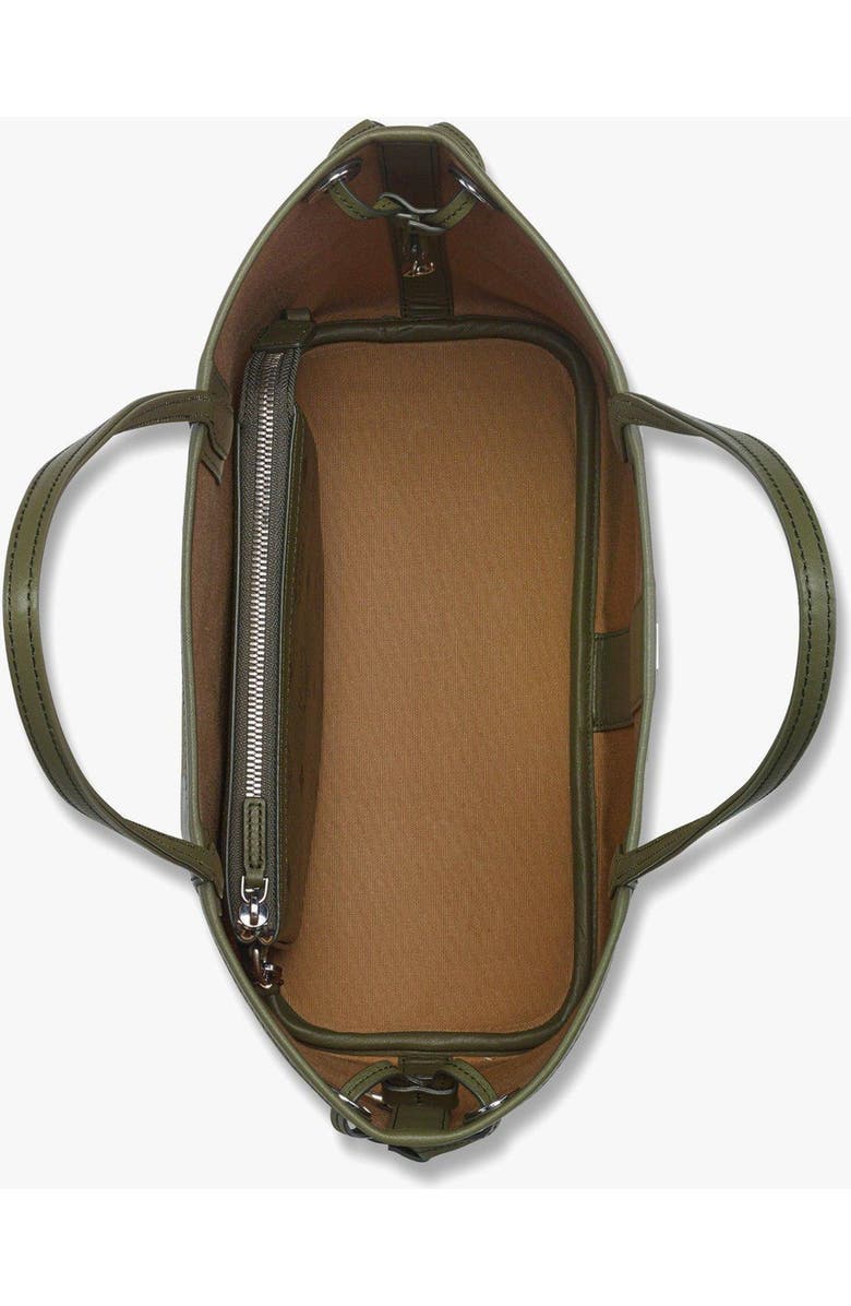 MCM Small Liz Shopper in Visetos, Alternate, color, Khaki Moss