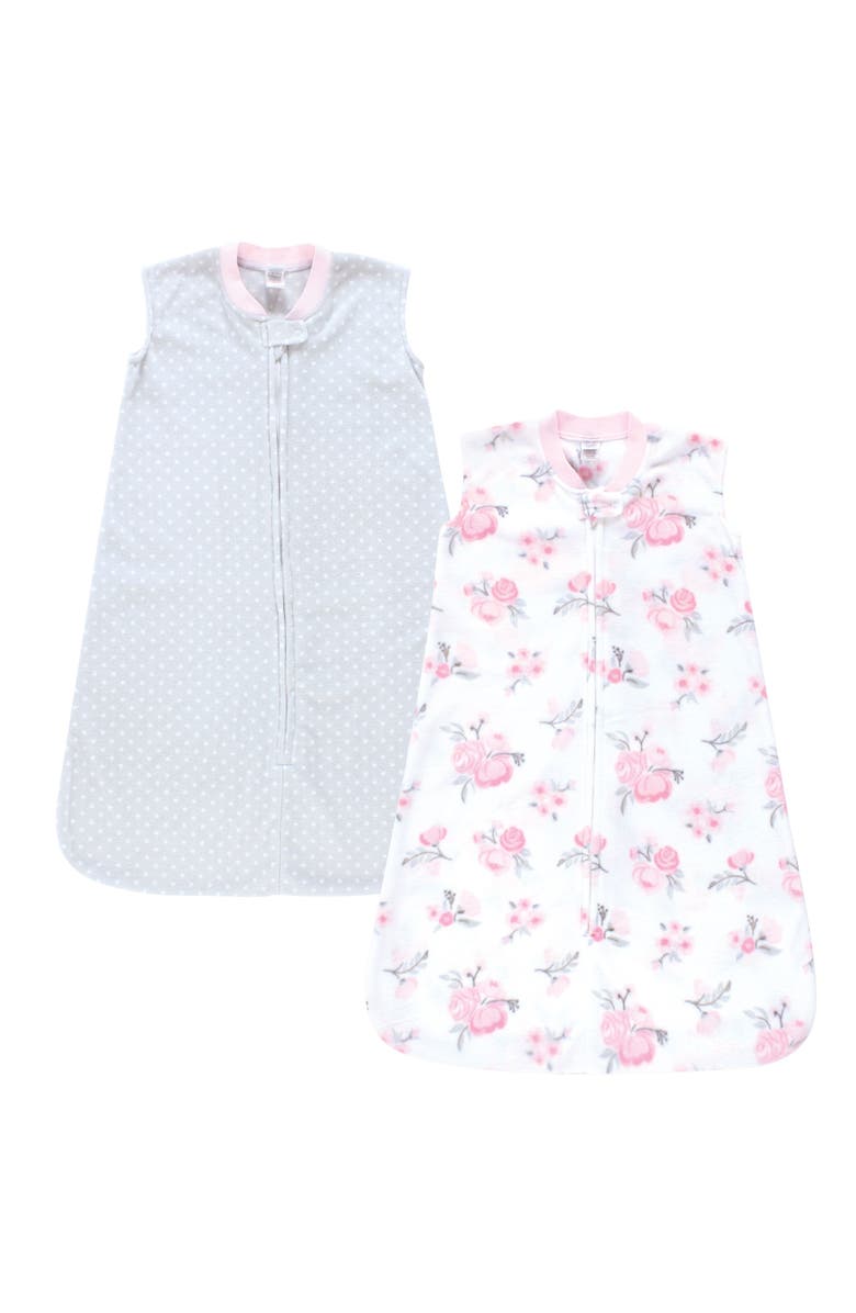 Hudson Baby Plush Sleeping Bag, Sack, Blanket 2pk, Main, color, Basic Pink Floral