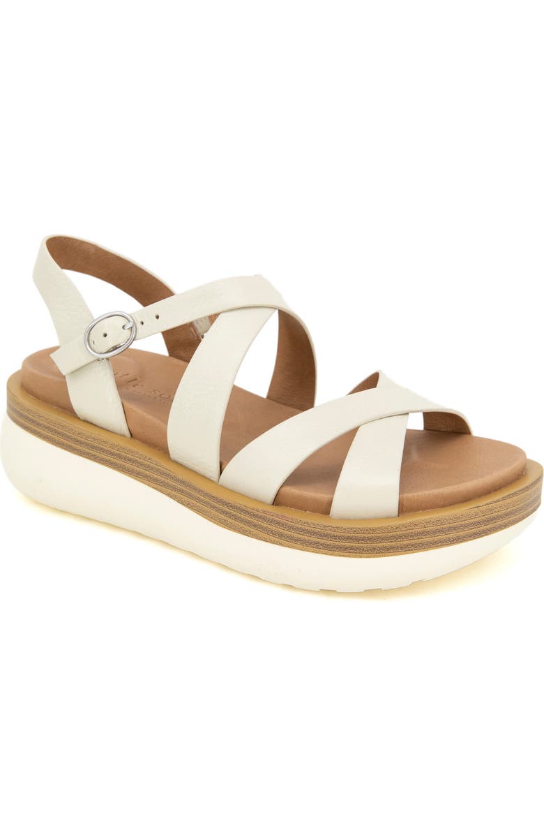 Gentle Souls Rebha Strappy Wedge Sandal, Main, color, Stone Leather
