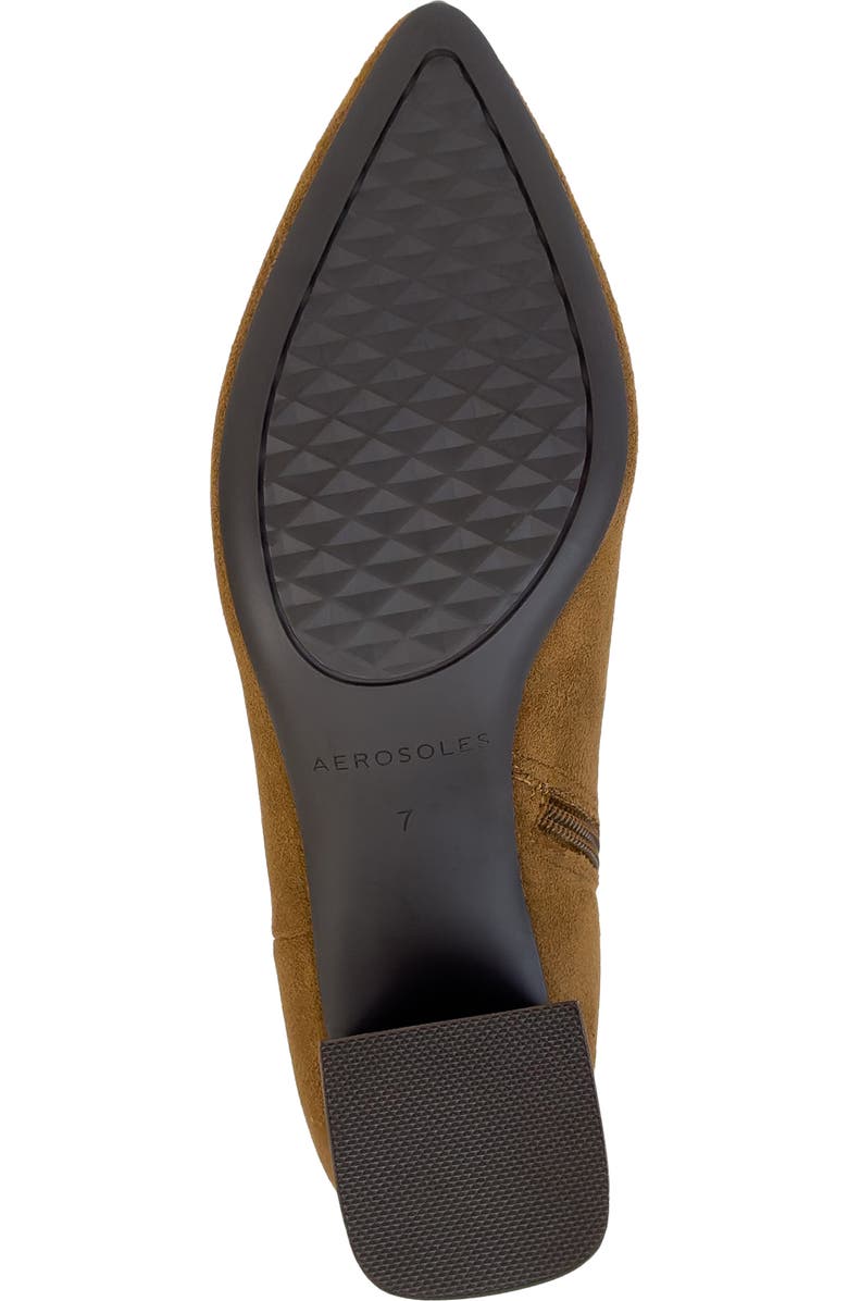 Aerosoles Enoch Pointed Toe Bootie, Alternate, color, Tobacco Faux Suede